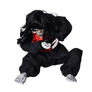 Décoration d'Halloween fantaisie en coton et plastique, fantôme féminin pleurant, accessoires de farce pour bars, KTV, Escape Room, Asile, vibrant, pour usage intérieur - Product Image 5