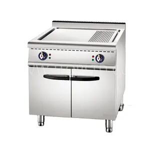 Terbuka Pembakar Rentang Kompor Gas Griddle With Cabinet Gas Fryer dengan Kombinasi Kabinet Oven Series