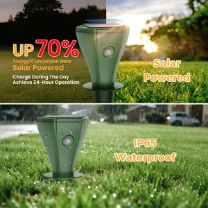 Repelente de Topos, Conejos, Marmotas y Ardillas, Energía Solar, Resistente al Agua IP 65, para Exteriores, Césped y Jardín - Product Image 3