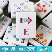 Pabrik Bersertifikat BSCI ISO, Ubin Mahjong Akrilik Hijau 30mm Mewah Permukaan Halus untuk Permainan Judi Kasino