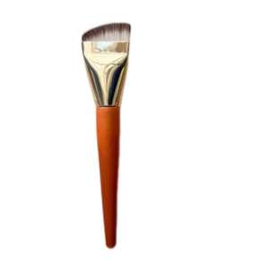 แปรงแต่งหน้าแบบผงเดียวเส้นไม้น้ำหนักเบาดีไซน์โค้งหัวแบนไม่กินแป้งไม่มีรอยแปรงสำหรับมาสก์หน้า - Product Image 6