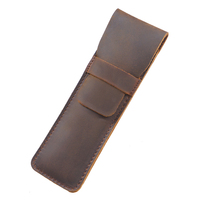 Ya142 fait à la main en cuir véritable stylo manchon étui porte-crayon pochette sac pour hommes femmes