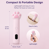 Lampe UV LED rechargeable 3W pour séchage de gel à ongles, motif patte de chat mignonne, lumière rouge, en plastique, pour usage domestique