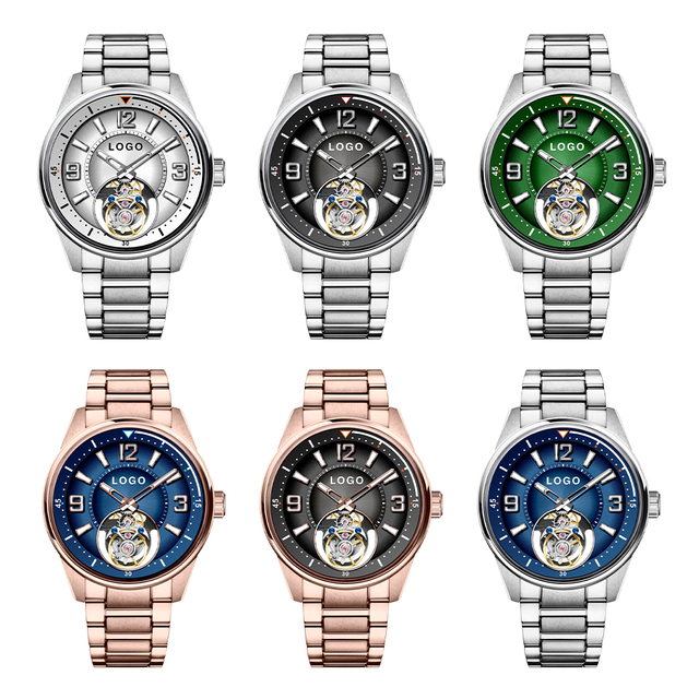 OEM/ODM New Design Men's Multifunctional Tourbillon Watch Luxury Sapphire 316L Steel Waterproof Automatic Mechanical Watches