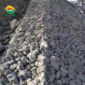 Eenvoudige Installatie Gegalvaniseerd Staal Gabion Muur Galfan Gecoat 2X1X1 Hexagonaal Gaas Geweven Verwerkt Product - Product Image 6