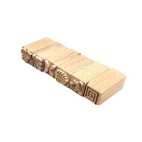 Timbro in legno Tailai tipo di incisione strumenti di ceramica con motivi misti manico in legno per regalo di compleanno