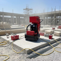 Meuleuse à béton sans poussière Merrock 600x320mm 220-240V 3/4kW avec aspirateur 2x1.2kW pour le ponçage de l'époxy