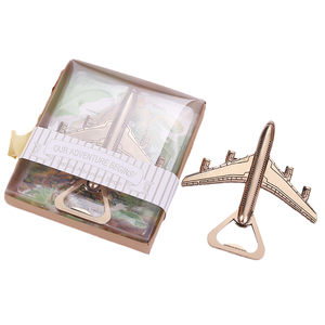 Ouvre-bouteille en métal allié manuel, design avion créatif personnalisé, écologique, pour décoration de mariage, souvenir, cadeaux de fête - Product Image 1