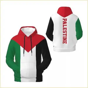 Ccy Hot Free Palestine Flag Moslim Hoodie Rokken Palestine Kleding Capuchon Capuchon Trui Sweateskirt Overjas Met Ritssluiting