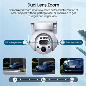 نظام كاميرا مراقبة Ubox PTZ للأمان تعمل بالطاقة الشمسية والبطارية، لاسلكية ذكية مقاومة للماء للاستخدام الخارجي، تدعم شبكة 4G، بقدرة 5 واط، مع رؤية ليلية وتكبير 12X - Product Image 2