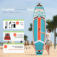 Planche de paddle gonflable tout-terrain en PVC, couleur personnalisée, écologique, haute stabilité, multi-certifiée, pour le surf sur les vagues