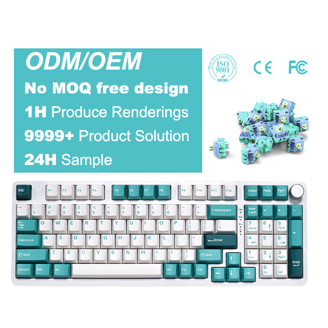 Mechanical Keyboard Wireless Compact PC Keyboard with Number Pad Red Switch Mechanical Gaming Keyboard 98 Keys for Computer