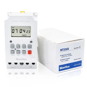 MT316S 25A 12VDC 28 On/Off Din Rail Weekly Countown Timer Electric Programmable Energy Saving Power Function Timer Switch