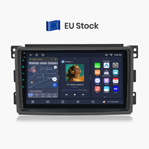 วิทยุติดรถยนต์ Junsun ขนาด 9 นิ้ว รองรับ Carplay และ Android สำหรับรถยนต์ Smart Fortwo ปี 2005-2010 เครื่องเล่น GPS DVD ความเร็ว 2.7GHz รองรับ 5G/4G LTE - Product Image 1