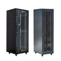 Armoire de serveur en acier SPCC 600x1000mm 19 pouces, armoire réseau sur pied IP20 avec portes avant et arrière pour centre de données