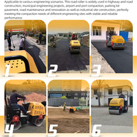 Mini-compacteur vibrant hydraulique pour travaux routiers, 1,5 tonne, double tambour, pour asphalte, à vendre