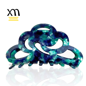 XinMei diseño personalizado acetato Haarklammer Mit logo Premium mujer pinzas de garra de tiburón para mujeres occidentales pinzas de pelo Vintage - Product Image 1