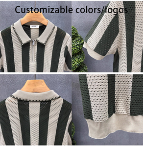 Maglioncino <span class=keywords><strong>Jacquard</strong></span> <span class=keywords><strong>Jacquard</strong></span> uncinetto Pullover in maglia <span class=keywords><strong>Jacquard</strong></span> a righe di alta qualità da uomo - Product Image 2