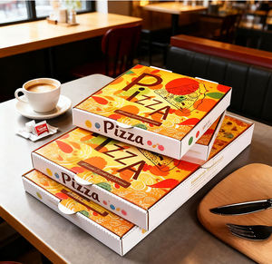 Scatole per Pizza e <span class=keywords><strong>Sandwich</strong></span> in Carta Kraft Marrone Opaca Riciclata, Ecologiche, Usa e Getta, con Logo Personalizzato Stampato, Vendita all'Ingrosso - Product Image 2