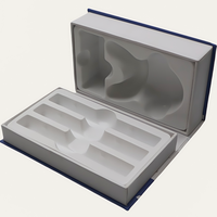 Boîte de kit de blanchiment des dents faite à la main avec boîte en carton de papier d'emballage cosmétique recyclable avec insertion de plateau de thermoformage en plastique