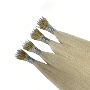 Extensions de cheveux vierges Remy doublement étirés de haute qualité, teints, à micro-anneaux et nano-anneaux, vente en gros d'usine - Product Image 2