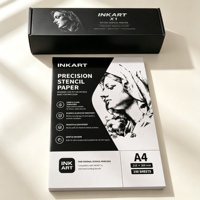 Papier transfert thermique A4 pour tatouage Inkart, feuilles de pochoirs nouvelle formule pour imprimante jet d'encre, application facile, longue durée, pour art corporel