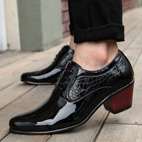 Chaussures En Cuir Verni Hommes Chaussures Hommes Mariage Talons Hauts De Luxe Pour
