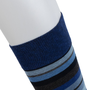 Người Đàn Ông Của Thoáng Khí Vớ Cotton Với Biểu Tượng Tùy Chỉnh Màu Xanh Hải Quân Sọc Kinh Doanh Vớ Cho Mùa Thu Mùa Sử Dụng Hàng Ngày Trên Cơ Thể Và Cuff - Product Image 5