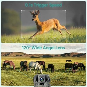 Caméra de chasse 4K 50MP avec vision nocturne, capteur infrarouge pour la surveillance de la faune, utilisation en extérieur, étanche IP65 - Product Image 5