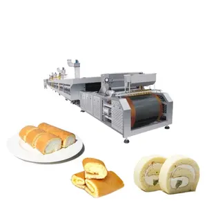 Fully automatic swiss roll production line swiss roll making machine