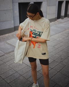 เสื้อยืดโอเวอร์ไซส์ผู้ชาย Aelfric <span class=keywords><strong>Eden</strong></span> ผ้าฝ้ายถัก 100% คอกลม ทรงหลวม น้ำหนัก 230 กรัม พิมพ์ลายเสือ ป้องกันขนร่วง สวมใส่สบาย - Product Image 4