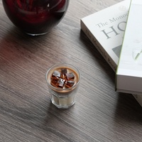 Eis Latte Duftkerzen Kaffee mit Glasbecher rauchfrei kreativ Aromatherapie Ziergegenstand Geschenk Gel Wachs Heim Schreibtisch Dekoration