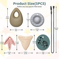 Colliers à mâcher en silicone pour l'autisme, le TDAH, l'anxiété, stimulation orale, collier à mâcher pour la dentition, sans BPA