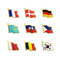 Épingles à chapeau souvenirs de voyage créatives en gros, badges en métal, épingles personnalisées avec drapeau italien