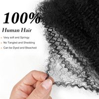 Capelli Umani Afro Kinky 4C Pre-Stirati per Mini Twist, Dreadlock, Microloc, Estensioni 100% Capelli Vergini Indiani