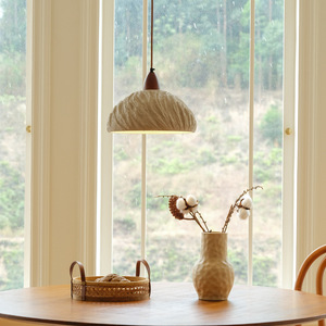 Luminaire suspendu de style japonais Wabi Sabi pour restaurant, <span class=keywords><strong>en</strong></span> bois et ciment, pour chambre à coucher, îlot de cuisine, comptoir de bar, petit lustre - Product Image 3