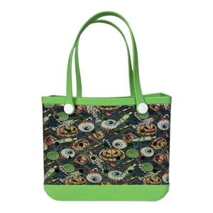 Sac fourre-tout de plage en EVA imprimé Halloween, imperméable, avec motifs <span class=keywords><strong>Jack</strong></span>-o'-lantern et chauve-souris, pour fêtes d'Halloween et décoration intérieure - Product Image 3