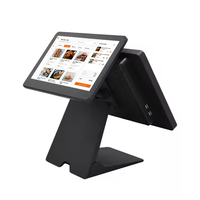 Offre Spéciale anti-poussière sans ventilateur 15.6 pouces double écran tactile tout en un systèmes de point de vente pour restaurants caisse enregistreuse