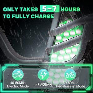 Bicicleta Eléctrica Libra de 750W, 48V, 20Ah, con Batería de Litio, 7 Velocidades, Doble Suspensión, Frenos de Disco Mecánicos, Motor Trasero Electrónico de Alta Velocidad y Larga Duración - Product Image 3