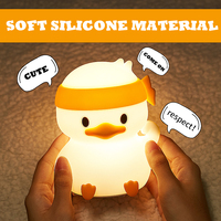 Mignon portable chambres à coucher salon lampe multicolore Rgb Silicone humeur lumières Dodo canard veilleuse"