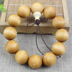 สร้อยข้อมือไม้ไซเปรสคลิฟ 20 มม- 12 เม็ดรูปทรงลูกบอลเครื่องประดับพิธีกรรมทางศาสนาสำหรับทุกเพศ - Product Image 4