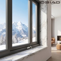 Ventanas Abatibles Modernas Minimalistas para Cocina, con Marco de Aleación de Aluminio, Doble Vidrio Templado, Resistentes al Agua y a Impactos de Huracanes