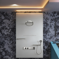 Nouvelle Mitigeur de Douche Thermostatique Intelligent 3 Voies Encastré Mural en Laiton Chromé avec Affichage, pour Jets Pluie et Doux, Ensemble de Douche Moderne