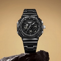 SMAEL 6069 Jam Tangan Kronograf Analog-Digital Bisnis Mewah Tahan Air 5BAR Alarm Bercahaya Casing/Dial Paduan Logam untuk Penyelam