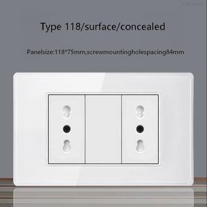 Enchufe Estándar Italiano USB Inteligente Tipo-C de 20 W con Carga Rápida, 2 Puertos, Panel Táctil, Interruptor de Luz de Pared con Panel de Vidrio - Product Image 3