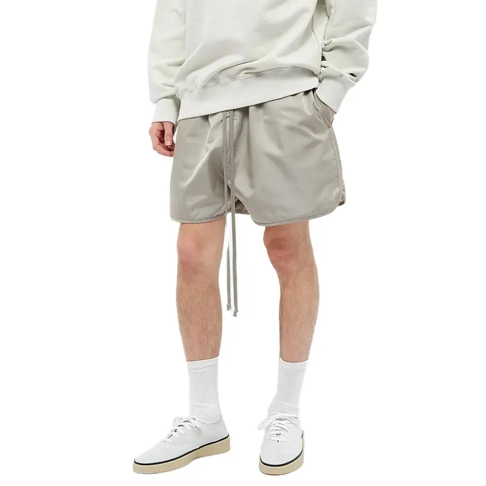 Short de survêtement d'entraînement essentiel décontracté personnalisé été Baggy respirant short de sport blanc en polyester streetwear pour homme