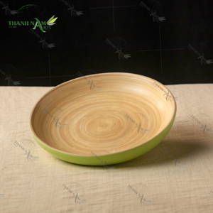 Plato de Servir Minimalista de Bambú Biodegradable y Ecológico de 20 cm, Hecho a Mano, con Logotipo Grabado con Láser, Superventas 2025 - Product Image 3