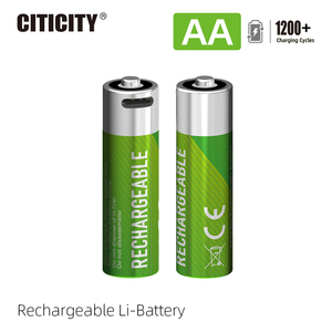 CITICITY แบตเตอรี่ลิเธียมทรงกระบอก AA แบบชาร์จไฟได้ผ่าน USB แพ็ค 4 ก้อน 1.5V 1700mAh ชาร์จเร็ว ใช้งานได้ยาวนาน พร้อมไฟ LED แสดงสถานะ - Product Image 2