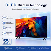 Téléviseur intelligent 50 55 65 pouces 4K UHD Android avec HDR10 et mode IA, fréquence de rafraîchissement 120 Hz, rétroéclairage LED