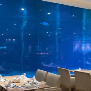 <span class=keywords><strong>Aquarium</strong></span> carré en acrylique à bord infini super épais pour restaurant et hôtel - Product Image 2